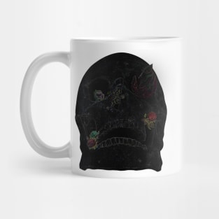 Skull and flowers Mug